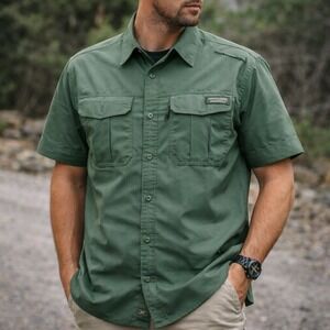 Blackhawk Warrior Wear Mens Green Tactical Ripstop Short Sleeve Shirt Size M